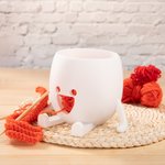 Personalised 3D Printed Cute Smile Face Crochet Knitting Yarn Bowl with Name Multicolour Available Funny Birthday Gift for Mom Grandma