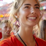 Pendientes personalizados de madera hueca en forma de corazón de fútbol con texto Game Day Team Gift for Women Girls Football Fans