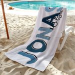 Personalised Colourful Name Beach Towel Super Absorbent Quick Dry Sand Free Summer Vacation Birthday Party Gift for Girl Woman