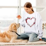 Personalisierte Oma Herz Schweiß Paw Prints Crewneck T-shirt Sweatshirt mit 1-10 Kind Namen Geburtstag Muttertag Geschenk für sie