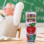 Personalisierte 3D aufgeblasenen Effekt Apple Pencil Rainbow Design 20oz Skinny Becher mit Namen Deckel und Stroh Wertschätzung Teacher's Day Geschenk