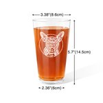 Verre à Bière Personnalisé avec Nom Photo Dessin Gravé d'Animal de Compagnie Cadeau Anniversaire Crémaillère pour Propriétaires d'Animaux