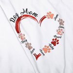 Personalisierte Oma Herz Schweiß Paw Prints Crewneck T-shirt Sweatshirt mit 1-10 Kind Namen Geburtstag Muttertag Geschenk für sie