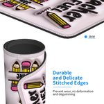 Gepersonaliseerde 3D Effect Apple Pencil Regenboog Teach Love Inspire Antislip Muismat met Naam Verjaardag Lerarendag Waardering Cadeau voor Leraar