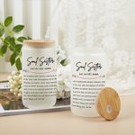 Henkilökohtainen sielu Sisko 20oz himmeä voi lasi nimi ja bambu kansi syntymäpäivä ystävyys lahja Besties sisaret 4