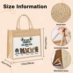 Bolsa de yute personalizada The Most Purrfect Dog Mom Ever Tote Bag with Front Pocket and 1-6 Dog's Name Birthday Travel Accessory Gift for Dog Lover