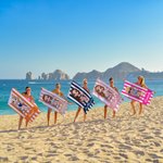 Personalised Quick Dry Super Absorbent Striped Pink and White Fashion Beach Towel with Name Birthday Pool Party Vacation Gift for Her