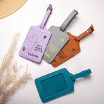Personalized Airplane Heart Route Leather Passport Holder Luggage Tag Set with Name Travel Accessories Gift for Travel Lover