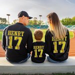 Personalised Softball Theme Kids Adult Sweatshirt with Name and Number Softball Game Birthday Gift for Softball Sport Lovers