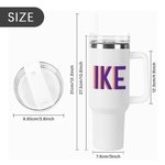 Personalized Multicolour Shadow Monogram Large Capacity 40oz Name Tumbler with Handle Lid and Straw Birthday Party Sport Gift for Her