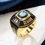 Personlig polissignetring i mästerskapsstil med ädelsten och graverad text Graduation Appreciation Gift for Police Officer