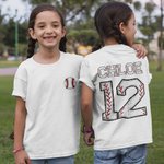 Gepersonaliseerd Honkbal 100% Katoen Korte Mouw Kids Adult T-shirt met Naam en Nummer Verjaardagscadeau voor Honkbal Sportliefhebber