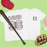 Gepersonaliseerd Honkbal 100% Katoen Korte Mouw Kids Adult T-shirt met Naam en Nummer Verjaardagscadeau voor Honkbal Sportliefhebber