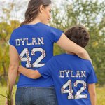 Gepersonaliseerd Honkbal 100% Katoen Korte Mouw Kids Adult T-shirt met Naam en Nummer Verjaardagscadeau voor Honkbal Sportliefhebber