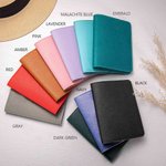 Personalized Cute Pet Portrait Oil Painting PU Leather Passport Holder with Luggage Tag Set Travel Accessory Birthday Gift for Pet Lover