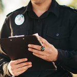 Personlig polissignetring i mästerskapsstil med ädelsten och graverad text Graduation Appreciation Gift for Police Officer