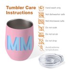 Personalisierte Multi-Color Shadow Monogramm 12oz Wein Becher mit Strohhalm Geburtstag Graduierung Geschenk für Sportliebhaber