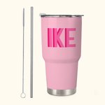 Personalized Shadow Monogram Staniniess Steel 30oz Tumbler with Straw Best Friend Graduation Gift for Her