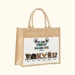 Bolsa de yute personalizada The Most Purrfect Dog Mom Ever Tote Bag with Front Pocket and 1-6 Dog's Name Birthday Travel Accessory Gift for Dog Lover