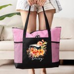 Bouquet floreale personalizzato Borsa Tote con cerniera e nome Accessorio da viaggio di grande capacità Regalo di laurea per lei