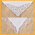 Personalisierte 100% Baumwolle etwas blaue Olivenzweige Spitze Taschentuch mit gestickten Initialen Braut Dusche Keepsake Hochzeitsgeschenk für Braut
