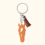 Portachiavi personalizzato con silhouette e marcatura facciale del cavallo con testo e nappina regalo ideale per amanti dei cavalli ed equestri