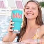 Personalized Shadow Monogram Staniniess Steel 30oz Tumbler with Straw Best Friend Graduation Gift for Her