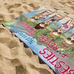 Gepersonaliseerde Sisters By Heart Cartoon Zachte Sneldrogende Zandvrije Strandhanddoek met 1-6 Meisjes Vakantie Strand Accessoires Cadeau voor Vriendin
