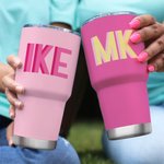 Personalized Shadow Monogram Staniniess Steel 30oz Tumbler with Straw Best Friend Graduation Gift for Her