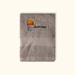 Toalla de gimnasio de algodón bordada con el tema del baloncesto personalizada y superabsorbente con el nombre Regalo de cumpleaños deportivo para los