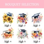 Personalized Floral Graduation Cap 20oz Name Drinking Glasses with Bamboo Lids and Glass Straw Class of 2025 Graduation Gift for Graduates