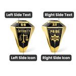 Personlig polissignetring i mästerskapsstil med ädelsten och graverad text Graduation Appreciation Gift for Police Officer