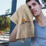 Toalla de gimnasio de algodón bordada con el tema del baloncesto personalizada y superabsorbente con el nombre Regalo de cumpleaños deportivo para los