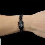 Bracelet Oyster Personnalisé avec Titre et Texte Gravés Bracelet Moderne et Minimaliste Cadeau Anniversaire Fête des Pères pour Homme Mari Petit Ami