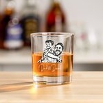 Bicchiere da whisky personalizzato con foto di famiglia Regalo di Natale per la festa del papà per gli uomini Marito Amico