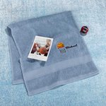 Toalla de gimnasio de algodón bordada con el tema del baloncesto personalizada y superabsorbente con el nombre Regalo de cumpleaños deportivo para los