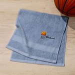 Toalla de gimnasio de algodón bordada con el tema del baloncesto personalizada y superabsorbente con el nombre Regalo de cumpleaños deportivo para los