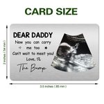 Gepersonaliseerde Can't Wait To Meet You B-ultrasound foto naam portemonnee kaart pasgeborene cadeau voor eerste vader moeder