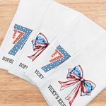 Personlig amerikansk flagga 1776 båge 100% bomull kökshandduk med text 4 juli självständighetsdag present till familj vän