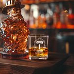 Vaso de Whisky de 10oz con Escudo de Casco de Bombero Personalizado Grabado con Número de Rango y Texto Regalo de Cumpleaños y Agradecimiento para Bom