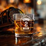 Vaso de Whisky de 10oz con Escudo de Casco de Bombero Personalizado Grabado con Número de Rango y Texto Regalo de Cumpleaños y Agradecimiento para Bom