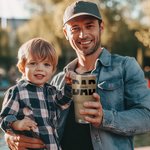 Personalized Dad Papa 30oz Tumbler Insulated Coffee Mug with 1-8 Names Father's Day Birthday Thank You Gift for Him