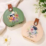 Personalized Bouquet Graduation Cap Portable Sewing Kit Set Storage Box with Name Class of 2025 Graduation Birthday Gift for Graduates