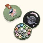 Personalized Bouquet Graduation Cap Portable Sewing Kit Set Storage Box with Name Class of 2025 Graduation Birthday Gift for Graduates