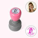 Personalisierter Selbstfärbender Stempel mit Gesicht Porträt und Text Du Bist das Beste Aufgabe-Benotung Geschenk für Lehrerende