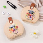 Personalized Bouquet Graduation Cap Portable Sewing Kit Set Storage Box with Name Class of 2025 Graduation Birthday Gift for Graduates