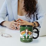 Spersonalizowany tęczowy kubek ceramiczny 11 uncji z imieniem na Dzień Nauczyciela Prezent dla nauczyciela z okazji Dnia Nauczyciela