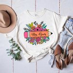 Gepersonaliseerd Bloempotlood T-Shirt Sweatshirt met Naam Lerarendag Waardering Terug naar School Cadeau voor Leraar