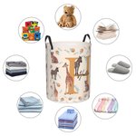 Personlig djungeldjur Stor leksakstvättkorg med namn och initialer Vattentät Oxford-duk Baby Shower Housewarming-present för familj och barn