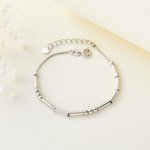Bracelet Minimaliste Personnalisé avec Message Secret en Morse Cadeau d'Amitié à Longue Distance pour les Femmes